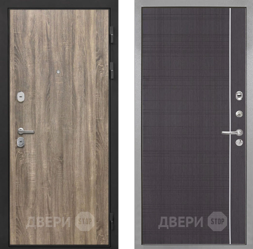 Входная металлическая Дверь Интекрон (INTECRON) Гектор Дуб Турин В-07 с молдингом Венге в Наро-Фоминске