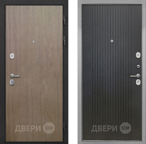 Входная металлическая Дверь Интекрон (INTECRON) Гектор Венге Коричневый ФЛ-295 Лофт черный в Наро-Фоминске