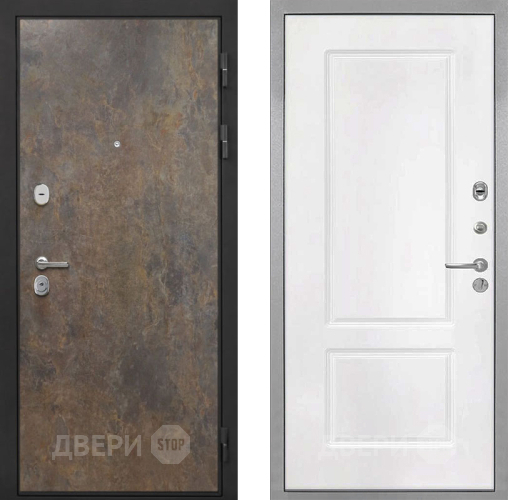 Входная металлическая Дверь Интекрон (INTECRON) Гектор Гранж КВ-2 Белый матовый в Наро-Фоминске