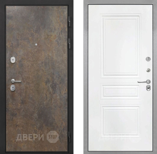 Входная металлическая Дверь Интекрон (INTECRON) Гектор Гранж ФЛ-243 Белый матовый в Наро-Фоминске