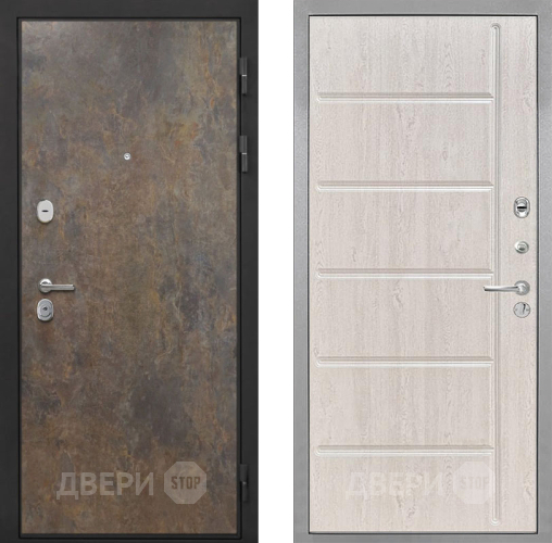 Входная металлическая Дверь Интекрон (INTECRON) Гектор Гранж ФЛ-102 Сосна белая в Наро-Фоминске