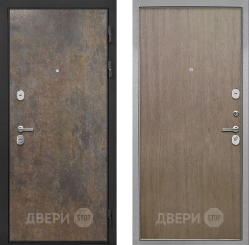 Входная металлическая Дверь Интекрон (INTECRON) Гектор Гранж Гладкая шпон Венге коричневый в Наро-Фоминске