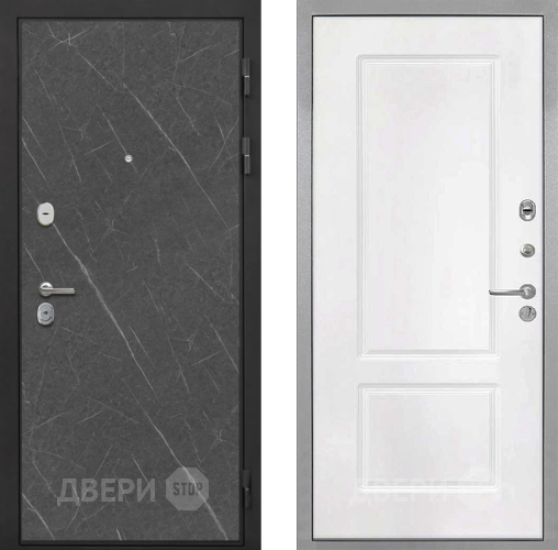 Входная металлическая Дверь Интекрон (INTECRON) Гектор Гранит Лава Оникс КВ-2 Белый матовый в Наро-Фоминске