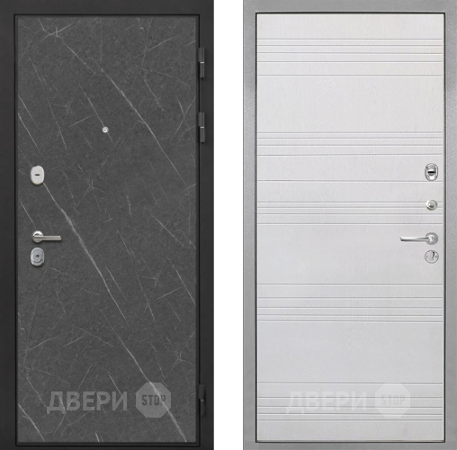Входная металлическая Дверь Интекрон (INTECRON) Гектор Гранит Лава Оникс ФЛ-316 Белый ясень в Наро-Фоминске