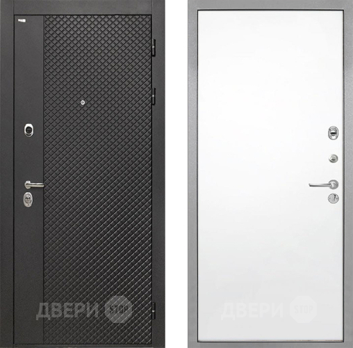 Входная металлическая Дверь Интекрон (INTECRON) Олимпия Black 4К Гладкая Силк Сноу в Наро-Фоминске