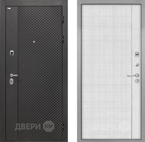 Дверь Интекрон (INTECRON) Олимпия Black 4К В-07 с молдингом Лофт белый в Наро-Фоминске