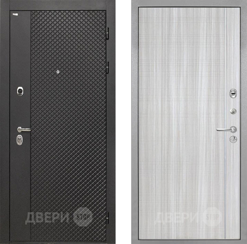 Входная металлическая Дверь Интекрон (INTECRON) Олимпия Black 4К В-07 с молдингом Сандал белый в Наро-Фоминске