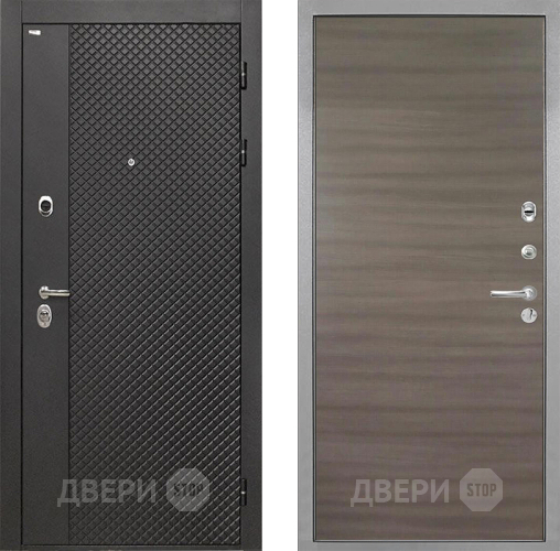 Входная металлическая Дверь Интекрон (INTECRON) Олимпия Black 4К Гладкая Дуб тоскано поперечный в Наро-Фоминске