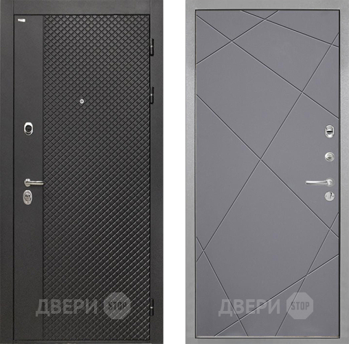 Входная металлическая Дверь Интекрон (INTECRON) Олимпия Black 4К Лучи-М Графит софт в Наро-Фоминске