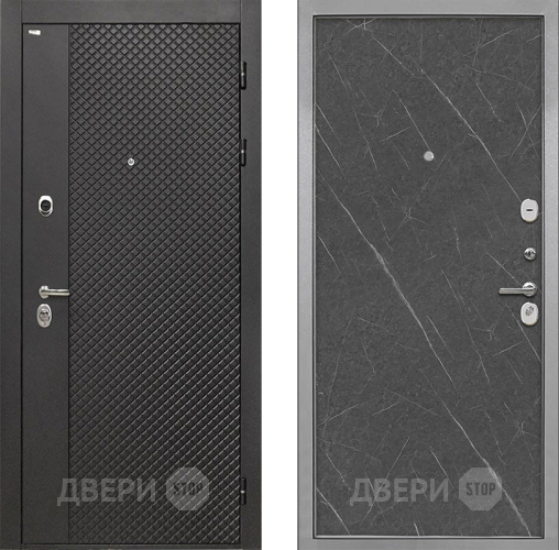 Входная металлическая Дверь Интекрон (INTECRON) Олимпия Black 4К Гладкая Гранит лава оникс в Наро-Фоминске