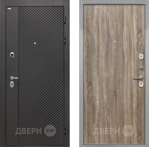 Входная металлическая Дверь Интекрон (INTECRON) Олимпия Black 4К Гладкая Дуб турин в Наро-Фоминске