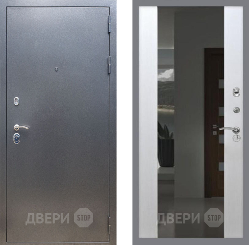 Входная металлическая Дверь Рекс (REX) 11 СБ-16 Зеркало Белый ясень в Наро-Фоминске