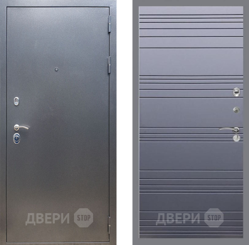 Входная металлическая Дверь Рекс (REX) 11 Line Силк титан в Наро-Фоминске