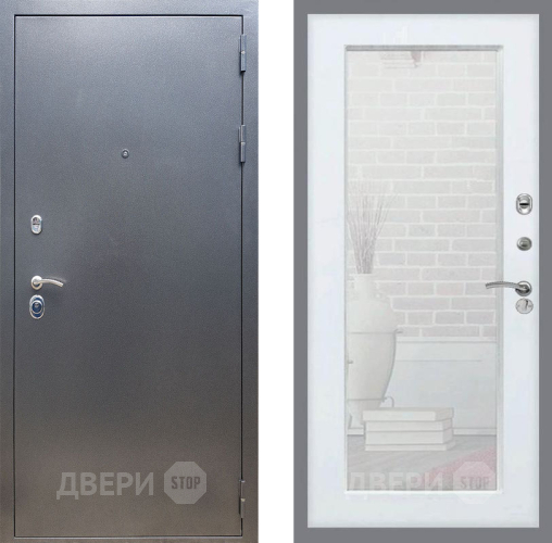 Входная металлическая Дверь Рекс (REX) 11 Зеркало Пастораль Белый ясень в Наро-Фоминске