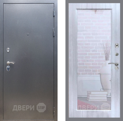 Входная металлическая Дверь Рекс (REX) 11 Зеркало Пастораль Сандал белый в Наро-Фоминске