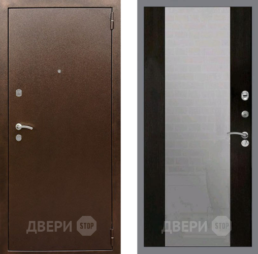 Входная металлическая Дверь Рекс (REX) 1А Медный Антик СБ-16 Зеркало Венге в Наро-Фоминске