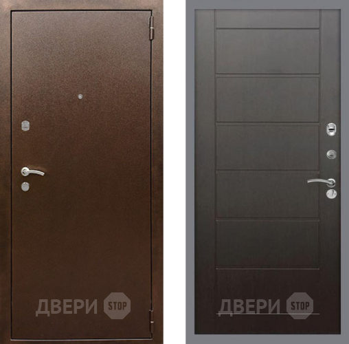 Входная металлическая Дверь Рекс (REX) 1А Медный Антик Сити Венге в Наро-Фоминске