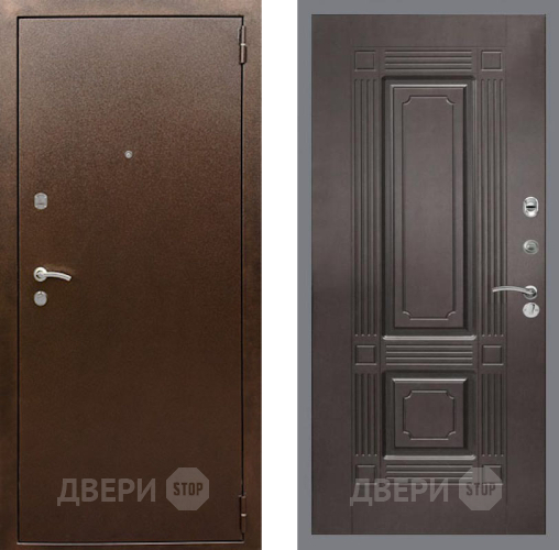 Входная металлическая Дверь Рекс (REX) 1А Медный Антик FL-2 Венге в Наро-Фоминске