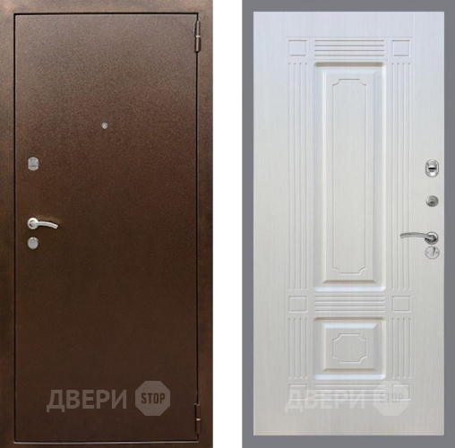 Входная металлическая Дверь Рекс (REX) 1А Медный Антик FL-2 Лиственница беж в Наро-Фоминске