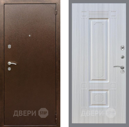 Входная металлическая Дверь Рекс (REX) 1А Медный Антик FL-2 Сандал белый в Наро-Фоминске
