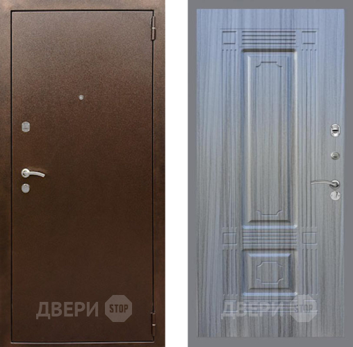 Входная металлическая Дверь Рекс (REX) 1А Медный Антик FL-2 Сандал грей в Наро-Фоминске
