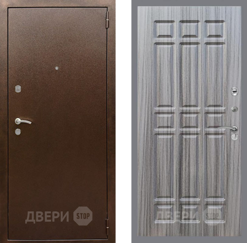 Входная металлическая Дверь Рекс (REX) 1А Медный Антик FL-33 Сандал грей в Наро-Фоминске