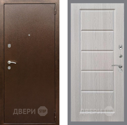 Входная металлическая Дверь Рекс (REX) 1А Медный Антик FL-39 Беленый дуб в Наро-Фоминске