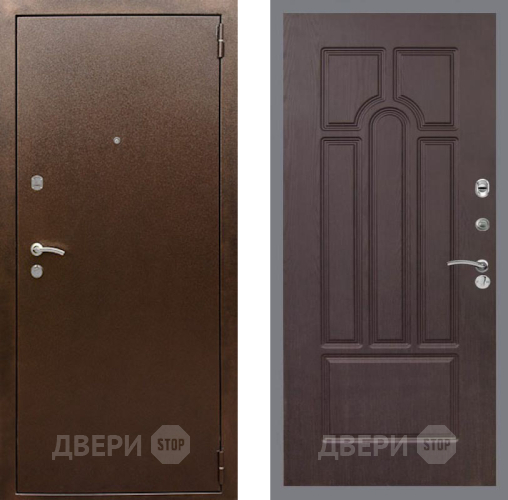 Входная металлическая Дверь Рекс (REX) 1А Медный Антик FL-58 Венге в Наро-Фоминске