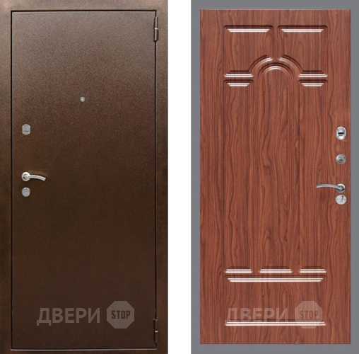 Входная металлическая Дверь Рекс (REX) 1А Медный Антик FL-58 орех тисненый в Наро-Фоминске