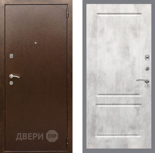 Дверь Рекс (REX) 1А Медный Антик FL-117 Бетон светлый в Наро-Фоминске