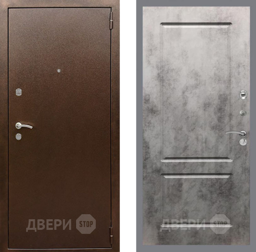 Входная металлическая Дверь Рекс (REX) 1А Медный Антик FL-117 Бетон темный в Наро-Фоминске