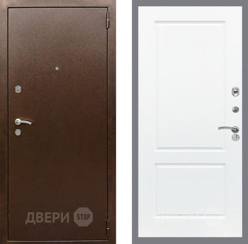 Входная металлическая Дверь Рекс (REX) 1А Медный Антик FL-117 Силк Сноу в Наро-Фоминске