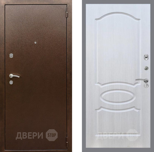 Входная металлическая Дверь Рекс (REX) 1А Медный Антик FL-128 Лиственница беж в Наро-Фоминске