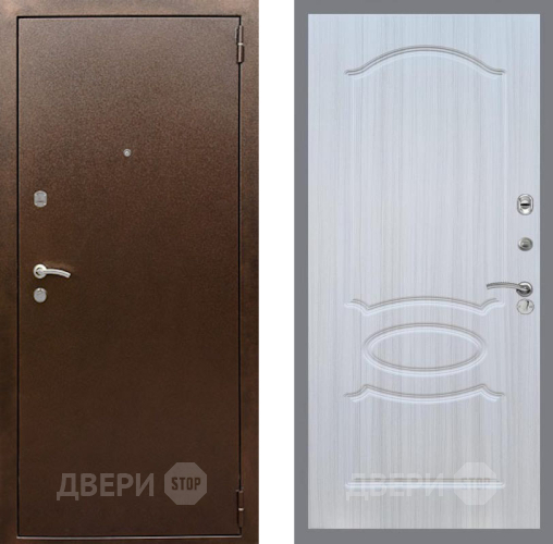 Входная металлическая Дверь Рекс (REX) 1А Медный Антик FL-128 Сандал белый в Наро-Фоминске
