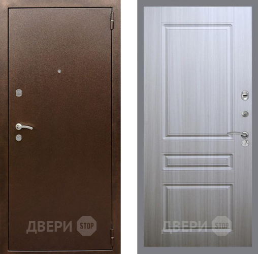 Входная металлическая Дверь Рекс (REX) 1А Медный Антик FL-243 Сандал белый в Наро-Фоминске