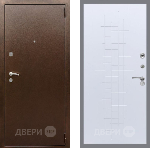 Дверь Рекс (REX) 1А Медный Антик FL-289 Белый ясень в Наро-Фоминске