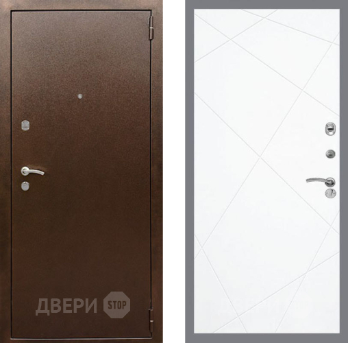 Дверь Рекс (REX) 1А Медный Антик FL-291 Силк Сноу в Наро-Фоминске