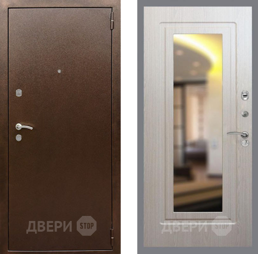 Дверь Рекс (REX) 1А Медный Антик FLZ-120 Беленый дуб в Наро-Фоминске