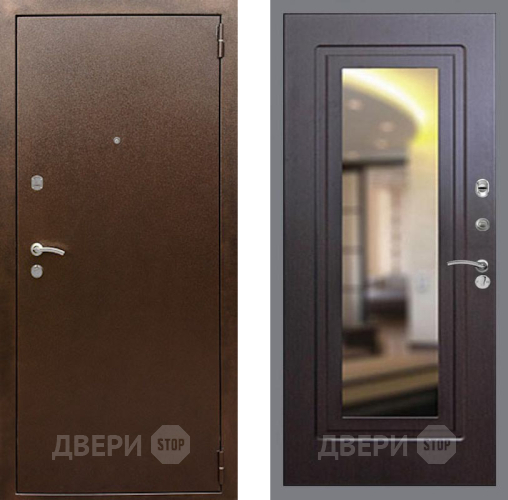 Входная металлическая Дверь Рекс (REX) 1А Медный Антик FLZ-120 Венге в Наро-Фоминске
