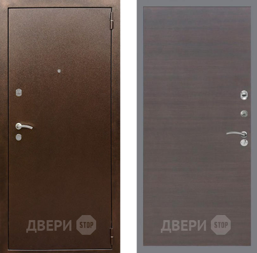 Входная металлическая Дверь Рекс (REX) 1А Медный Антик GL венге поперечный в Наро-Фоминске