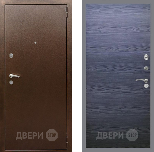 Дверь Рекс (REX) 1А Медный Антик GL Дуб тангенальный черный в Наро-Фоминске
