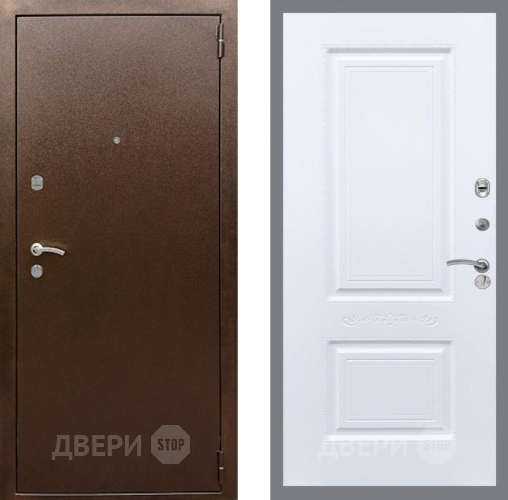 Дверь Рекс (REX) 1А Медный Антик Смальта Силк Сноу в Наро-Фоминске