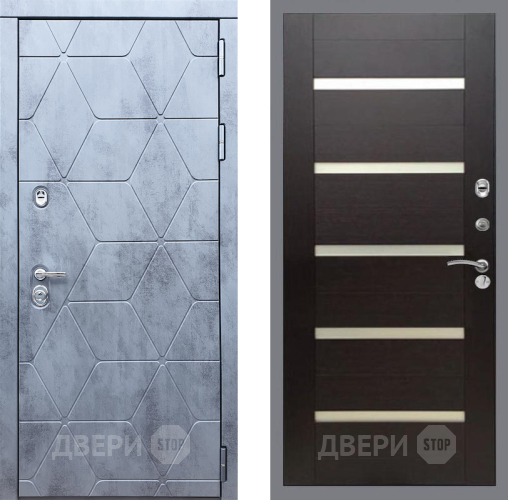 Входная металлическая Дверь Рекс (REX) 28 СБ-14 стекло белое венге поперечный в Наро-Фоминске