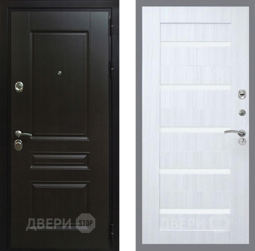 Дверь Рекс (REX) Премиум-Н СБ-14 стекло белое Сандал белый в Наро-Фоминске