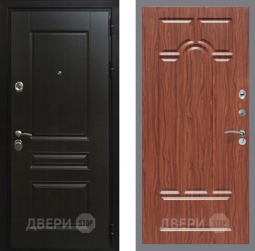 Входная металлическая Дверь Рекс (REX) Премиум-Н FL-58 орех тисненый в Наро-Фоминске