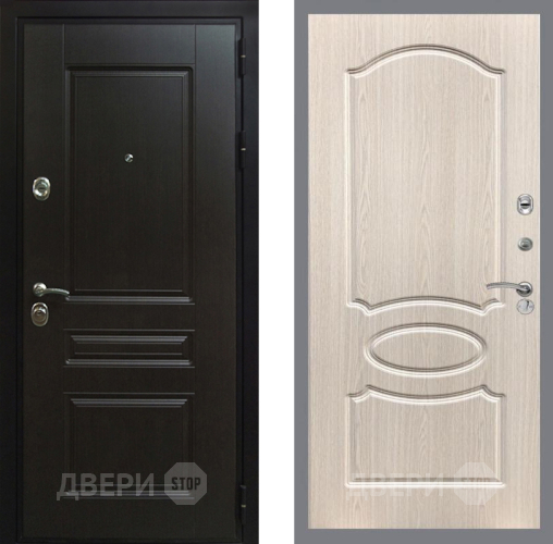 Входная металлическая Дверь Рекс (REX) Премиум-Н FL-128 Беленый дуб в Наро-Фоминске