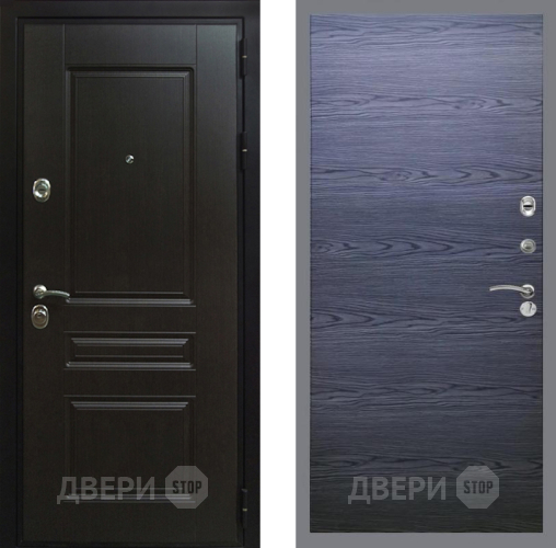 Дверь Рекс (REX) Премиум-Н GL Дуб тангенальный черный в Наро-Фоминске
