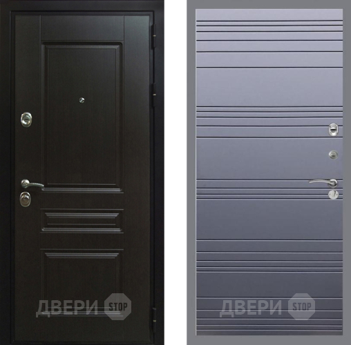 Входная металлическая Дверь Рекс (REX) Премиум-Н Line Силк титан в Наро-Фоминске