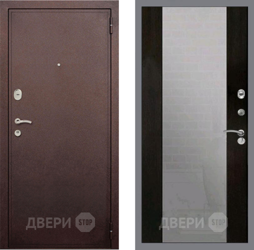 Входная металлическая Дверь Рекс (REX) 2 Медный Антик СБ-16 Зеркало Венге в Наро-Фоминске
