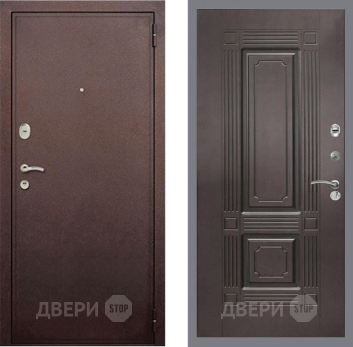 Входная металлическая Дверь Рекс (REX) 2 Медный Антик FL-2 Венге в Наро-Фоминске